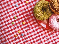 Kraciasta, Pączki, Donuty, Serweta