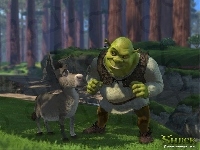 Shrek, Shrek 1, las, osioł