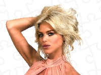 Makijaż, Blondynka, Victoria Silvstedt