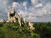 Niebo, Skały, Zieleń