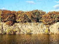 Skarpa, Jesień, Rzeka, Las