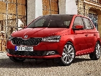 Skoda Fabia, Czerwona, 2018