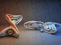 Skręcone, Grafika 3D, Wektorowa, Kable