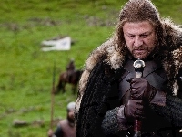 Miecz, Eddard Stark - Sean Bean, Gra o tron, Game of Thrones, Skupienie