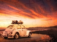 Słońca, Zachód, Volkswagen Garbus