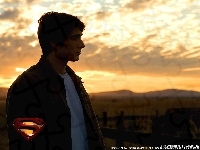 zachód, smutny, Superman Returns, Brandon Routh, płot