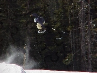 śnieg, Snowbording, deska , snowboardzista