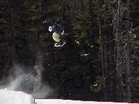 śnieg, Snowbording, deska , snowboardzista