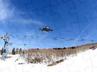 śnieg, Snowbording, deska , wyciąg