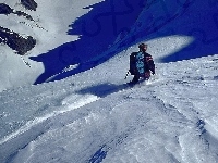 śnieg, Snowbording, deska , zima