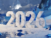 Lód, Nowy Rok, Zima, 2026, Grafika AI, Śnieg