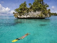 Woda , Snorkeling, Skała