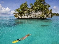 Woda , Snorkeling, Skała