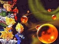 Trunk, Son Goku, Piccolo, Son Gohan, Vegeta, Krilan