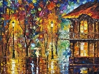 Spacer, Leonid, Afremov, W Deszczu