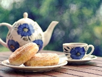 Imbryk, Spodek, Filiżanka, Pączki, Talerzyk