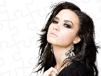 Spojrzenie, Kobieta, Brunetka, Demi Lovato