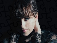Spojrzenie, Kobieta, Dakota Johnson, Koronka