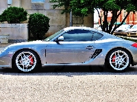 Porsche, Sportowy, Cayman, Domy, Ulica