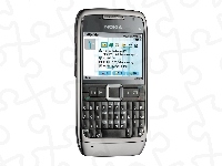 QWERTY, Srebrny, Nokia E71