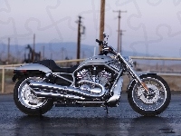 Srebrny, Harley Davidson V-Rod