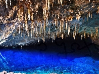 Cave, Bonito, Lake, Stalaktyty, Blue, Jaskinia, Jezioro