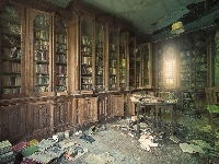 Zniszczona, Stara, Biblioteka