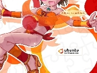 Strój, Kobieta, Pomarańczowy, Ubuntu