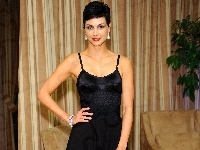 Sukienka, Bransoleta, Morena Baccarin, Czarna, Kolczyki