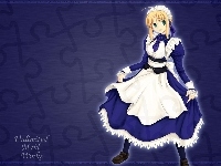 suknia, Fate Stay Night, kobieta, gosposia