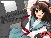 dziewczyna, Suzumiya Haruhi No Yuuutsu, niebieski kołnierz