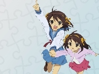 dziewczynki, Suzumiya Haruhi No Yuuutsu, brązowe włosy