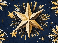 Świecące, Złote, Gwiazdy