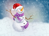 Mikołaja, Bałwanek, Czapka, Szalik