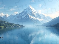 Ośnieżone, Jezioro, Góry, Szczyty