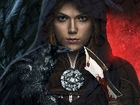 Leliany, Sztylet, Dziewczyna, Dragon Age: Inkwizycja, Kruk, Krew