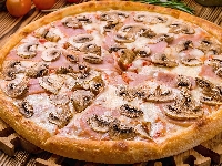 Pieczarki, Pizza, Ser, Szynka