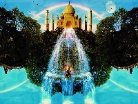 Tadż Mahal, Wodospad, Drzewa
