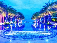 Basen, Wakacje, Lato, Hotel, Morze, 
Prachuap Khiri Khan, Tajlandia, Marrakesh Hua Hin Resort, Palmy