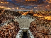 Stany Zjednoczone, Rzeka, Zapora Hoovera, Czarny Kanion, Tama, Arizona, Kolorado