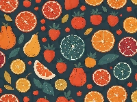Tekstura, Owoce, Kolorowe