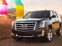 Czarny, Terenowy, SUV, Escalade, Cadillac