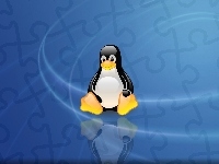 Tło, Linux, Niebieskie, Pingwin