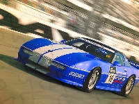 Tor, Gran Turismo Sport, Gra, Chevrolet Corvette ZR1, Wyścig, Niebieski