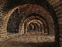 Kamienie, Tunel, Sklepienie łukowe, Cegły