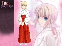 twarz, Fate Stay Night, kobieta, logo