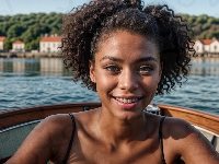 Twarz, Kobieta, Uśmiechnięta