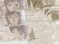 oko, twarze, Serial Experiments Lain