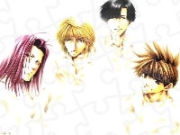 twarze, Saiyuki, ludzie, okulary
