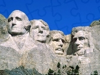 Twarze, USA, Góra, Mount Rushmore, Prezydentów